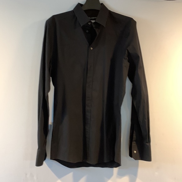 Dolce & Gabbana Other - Dolce & Gabbana gold men’s black button down shirt size 15 1/2 (39)